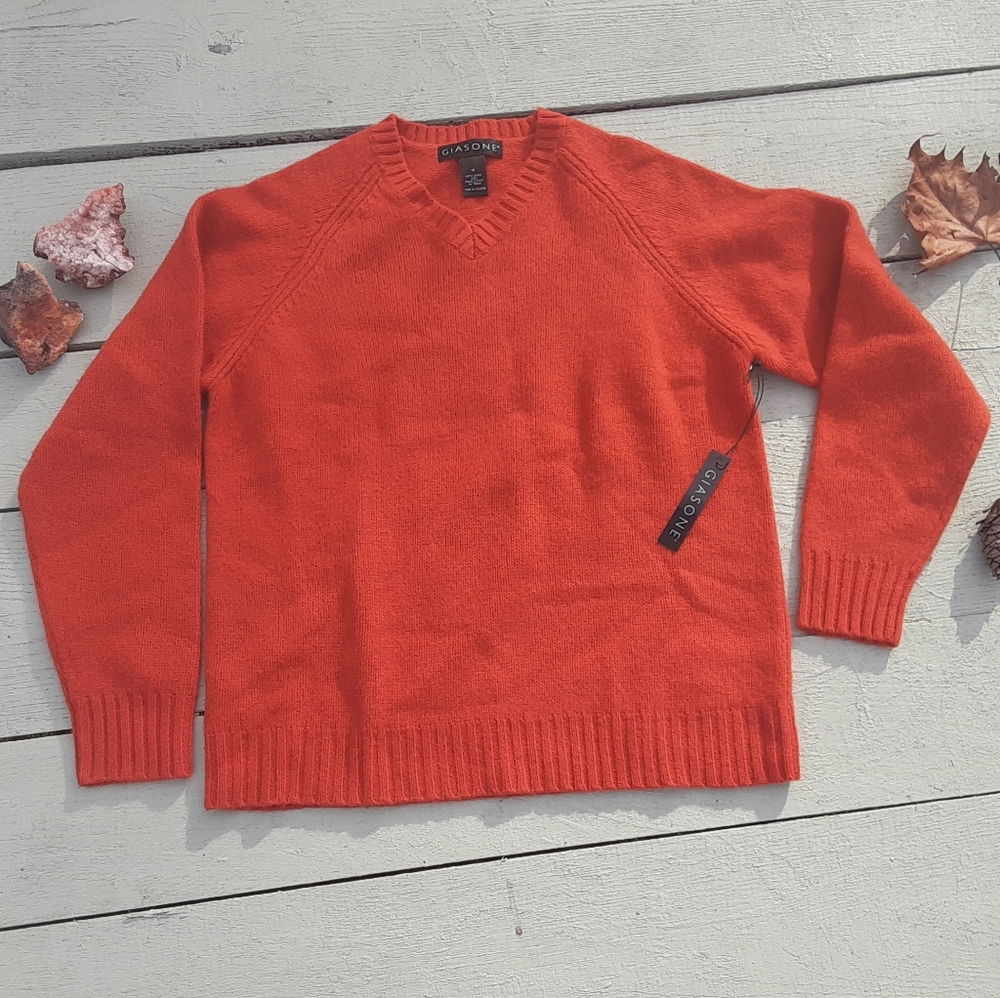 NWT Giasone 💯% Lambswool Sweater Sz M